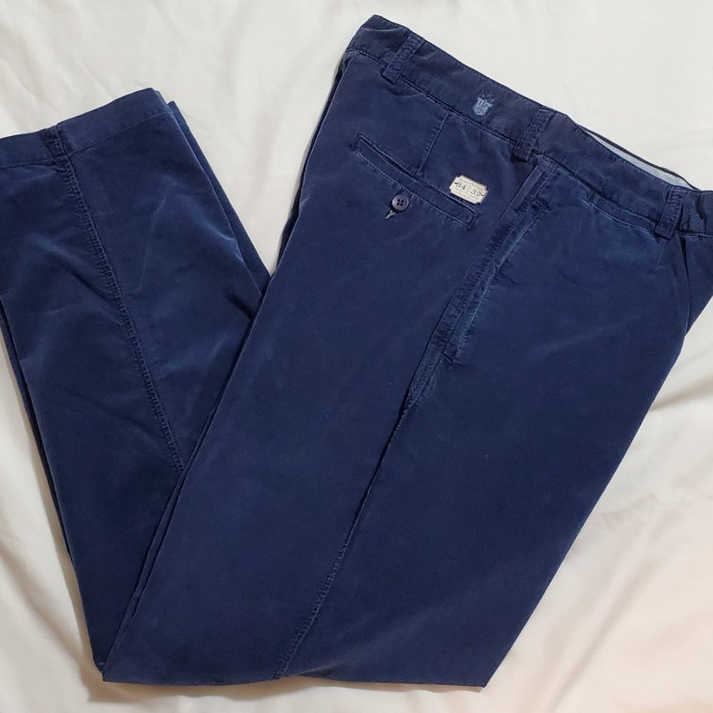 NWT Vintage 32-33x 32 Indigo Palms Chino Corduroy Blue Relaxed Fit Pants